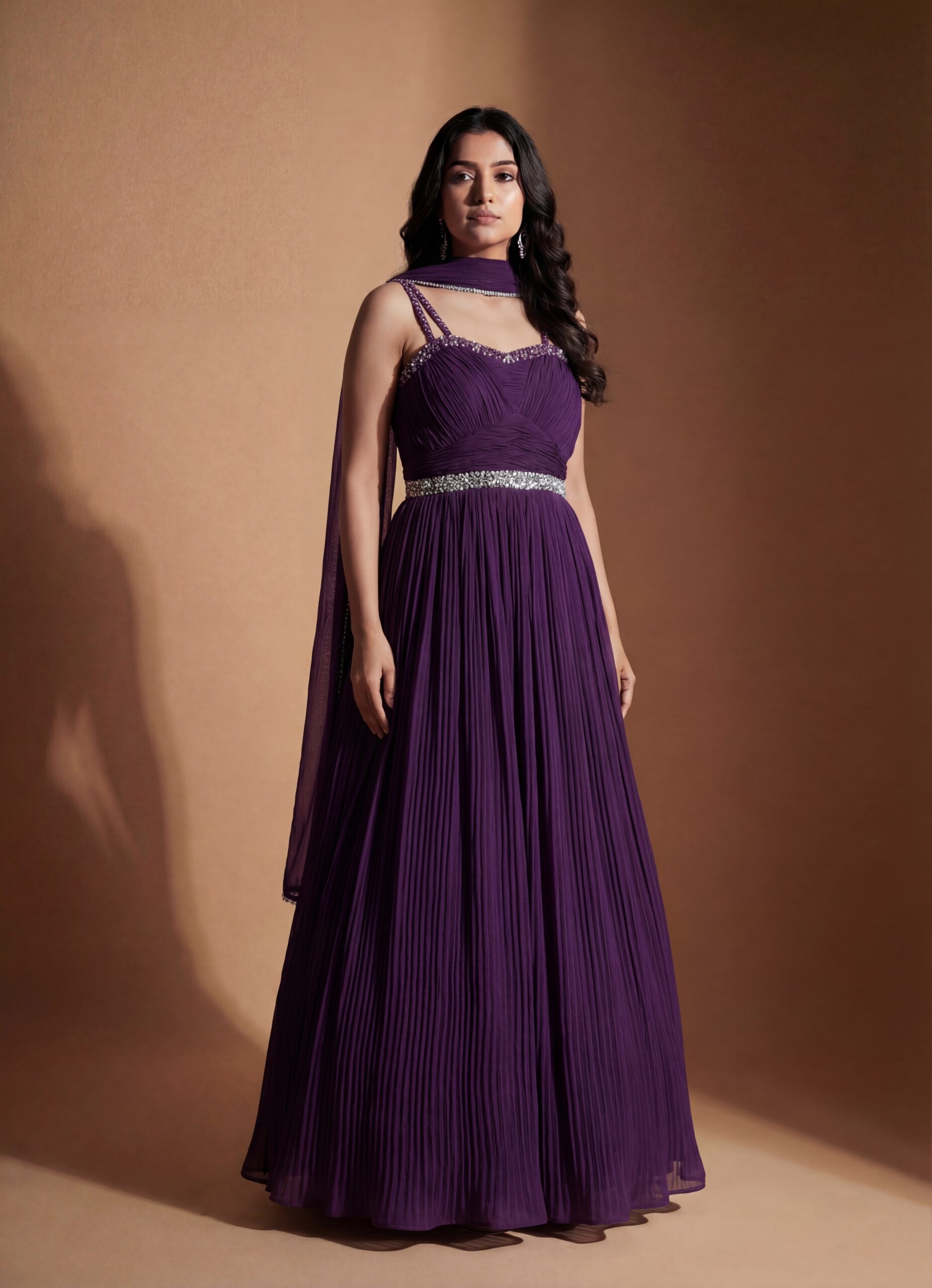 Royal Plum Statement Dress - Image 1